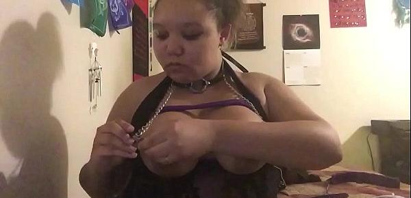  My first time using nipple clamps